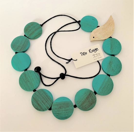 Picture of TRIO ROUGE NECKLACE AQUA BIRD