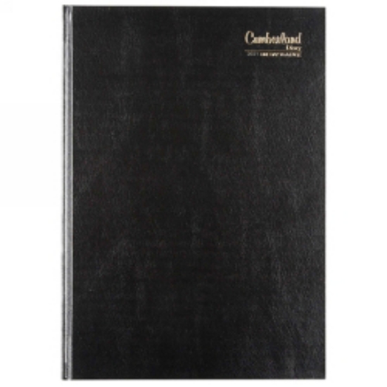 Picture of DIARY 2021 CUMBERLAND A4 CLASSIC CASEBOUND 2PTD BLACK