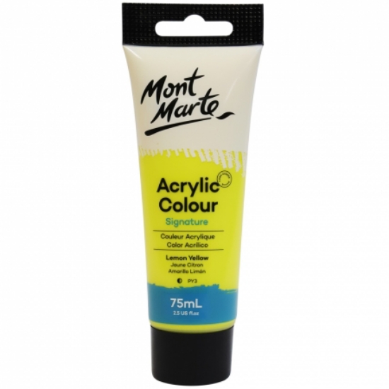 Picture of MM ACRYLIC COLOUR PAINT 75ML LEMON YELLO