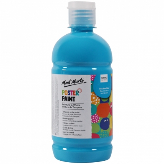 Picture of MM POSTER PAINT 500ML CERULEAN BLUE