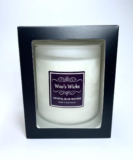 Picture of WOOS WICKS CANDLE CRYSTAL BLUE WATERS