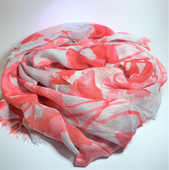 Picture of TRIO ROUGE HOT PINK/GREY SUMMER SCARF