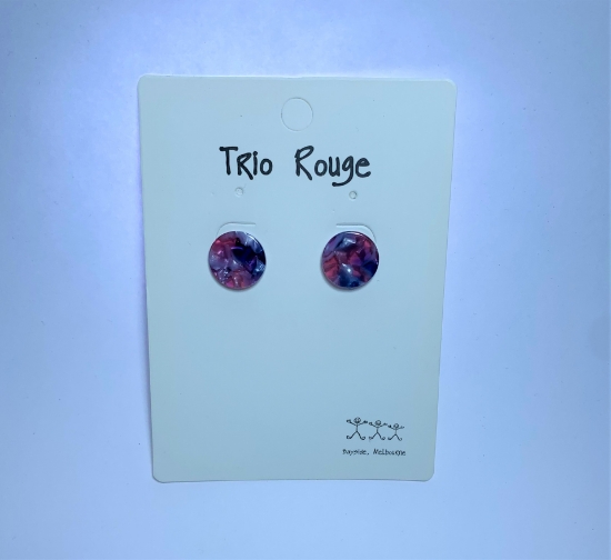 Picture of TRIO ROUGE KALEIDOSCOP PINK/BLUE EARINGS