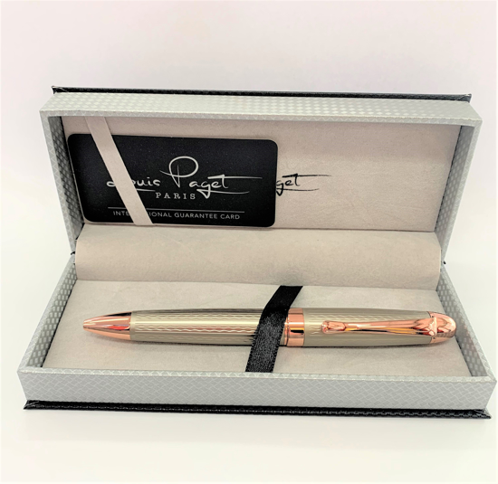 Picture of LOUIS PAGET MILLED SLV/ROSE GOLD BALLPOINT PEN