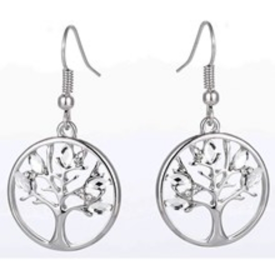 Picture of TREE OF LIFE DIAMONTE EARINGS SLIVER