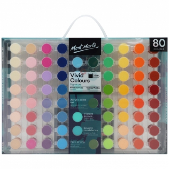 Picture of MM VIVID COLOURS ACRYLIC PAINT SET 80PC