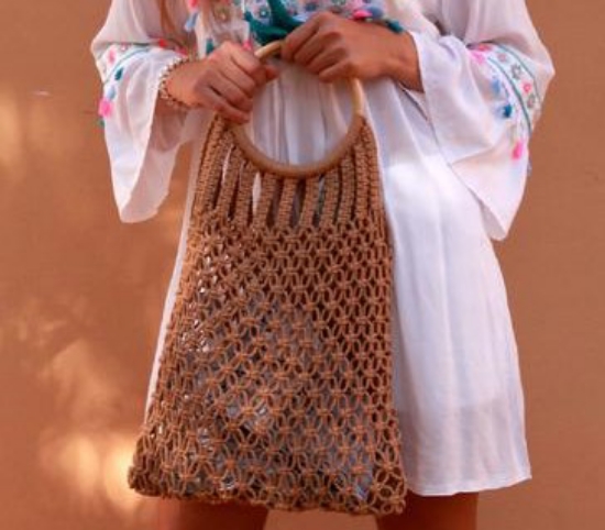 Picture of ISABELLA TAN HEMP ROPE NET BAG