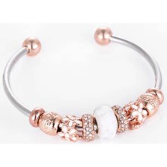 Picture of SAHARA BEAD BRACELET ROSE GOLD/WHITE