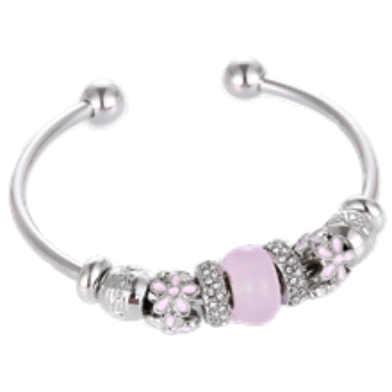 Picture of SAHARA BEAD BRACELET SILVER AND PINK