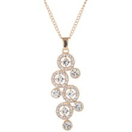 Picture of Crystal Drop Necklace - Gold