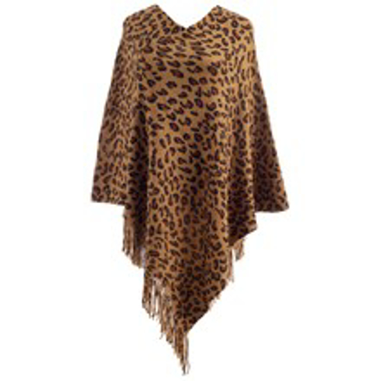 Picture of Poncho - Brown Leopard Print